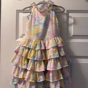 Janie and Jack Pastel Floral Tiered Dress